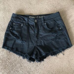 High waisted jean shorts